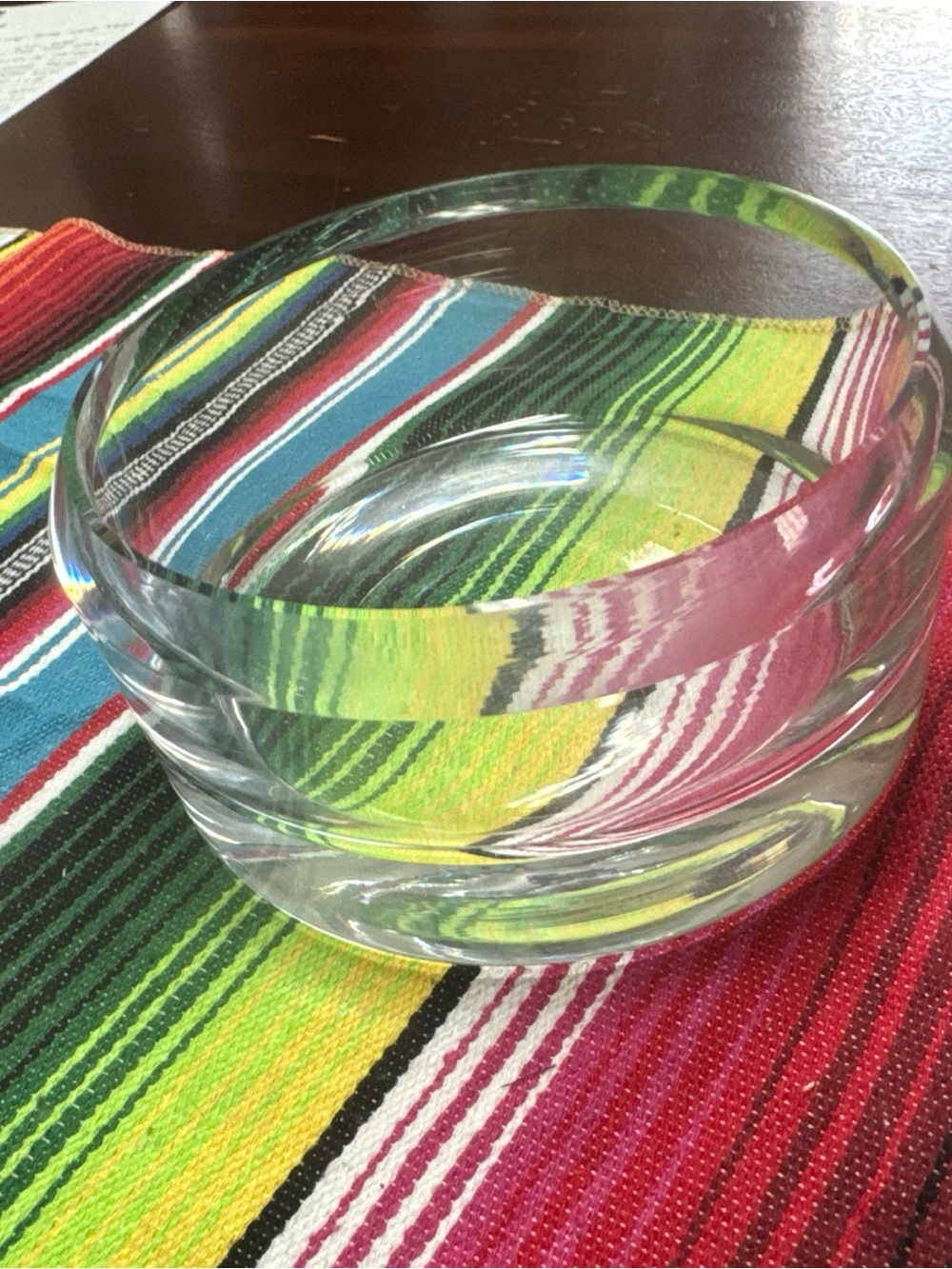 Dansk Baltic glass bowl rare heavy